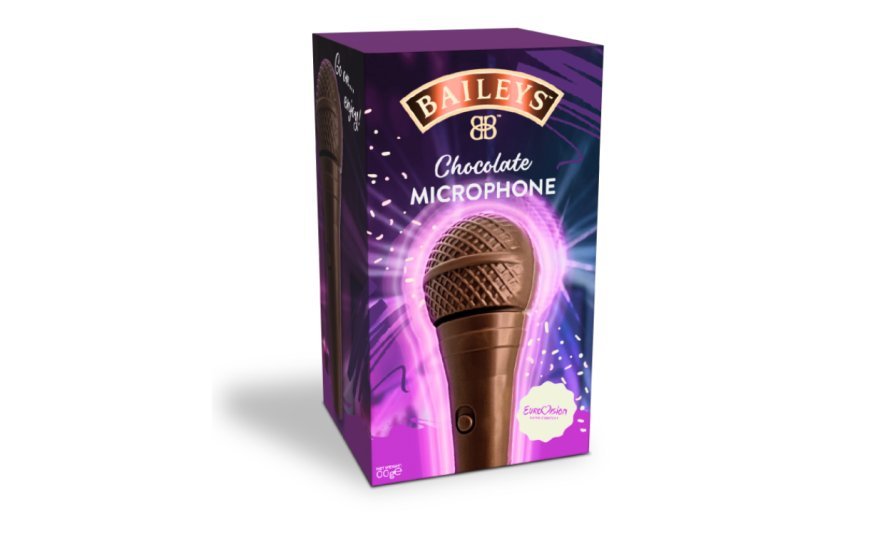 Baileys and Lir Chocolates teamed up to launch a chocolate shape-microphone for EuroVision 2024.