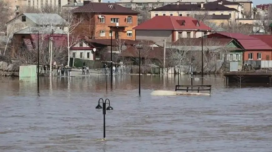 Rising waters in the Kurgan region of Russia are anticipated to peak on Monday