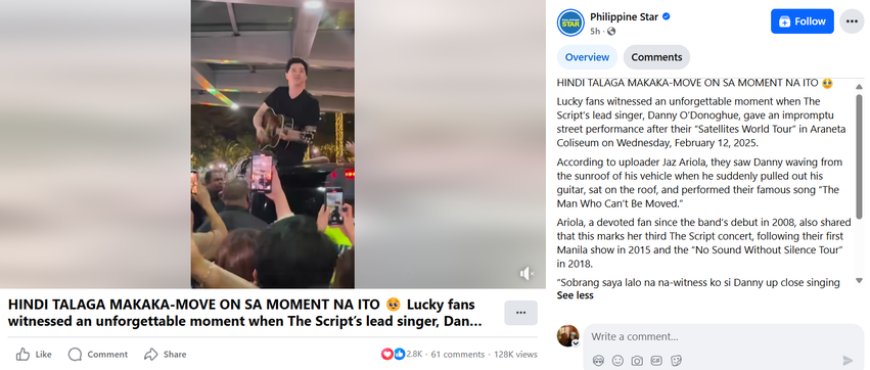 Unforgettable! The Script Danny O’Donoghue Surprises Fans with Street Performance in the Philippines